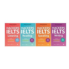 Combo Trọn Bộ 4 Cuốn Hackers IELTS (Listening + Reading + Speaking + Writing) - 