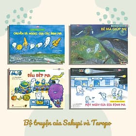 Bộ sách Ehon - Một Ngày Của Gia đình Ma, Chuyến Dã Ngoại Của Các Bạn Ma, Đầu Bếp Ma, Bé Ma Giúp Mẹ - Nam Việt