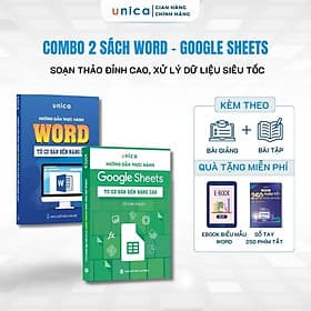 Combo 2 Sách Word - Google Sheets Unica Hướng Dẫn Thực Hành Từ Cơ Bản Đến Nâng Cao Kèm Video Bài Giảng - Cao Văn Hà
