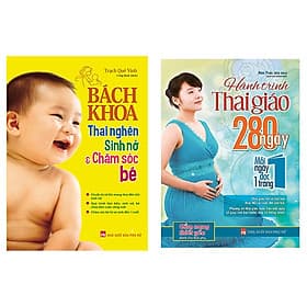 Combo Bách Khoa Thai Nghén, Sinh Nở Và Chăm Sóc Bé; Hành trình thai giáo 280 ngày tặng 1 cuốn truyện song ngữ anh việt ngẫu nhiên - Việt Anh
