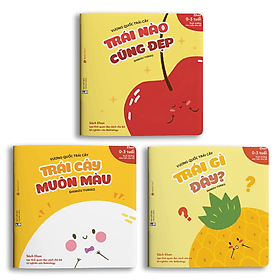 Sách Ehon Nhật Bản - Combo 3 cuốn Vương quốc trái cây - Dành cho trẻ từ 0 - 3 tuổi