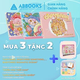 Combo 3 Cuốn Sách Tô Màu Chữa Lành - Tặng 1 Lịch Để Bàn Tô Màu + 1 Lịch Mini Ngẫu Nhiên Kèm Sticker Xinh Xắn 2026 - ABBOOKS - Làn