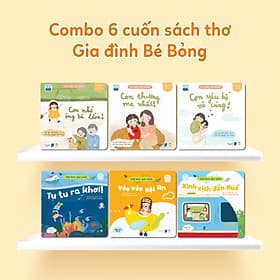 Combo 6 Cuốn Sách Thơ Đạo Đức - Kỹ Năng Sống - Gia Đình Bé Bỏng - Sách Đọc To Cho Trẻ Tập Nói & Tập Đọc 0-3 4-6 Tuổi - Đức Nam