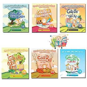 Bộ 6 Cuốn Truyện Tranh Tư Duy Phát Triển EQ Trí Tuệ Cảm Xúc Cho Bé: Gấu Bư Đi Công Viên, Gấu Bư Đi Khám Răng, Gấu Bư Và Người Lạ Ở Sân Chơi, Gấu Bư Đi Siêu Thị, Gấu Bư Không Giữ Lời Hứa, Gấu Bư Đã Lớn - Viên Tuệ