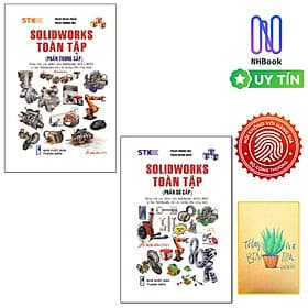 Combo 2 cuốn Solidworks Toàn Tập (Phần Sơ Cấp Và Phần Trung Cấp ) - Tặng sổ tay xương rồng - Thương Thương