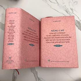 bìa cứng - bộ 2 tập: Nâng cao năng lực lãnh đạo và sức chiến đấu của Đảng, phát huy sức mạnh toàn dân tộc, tiếp tục đẩy mạnh toàn diện công cuộc đổi mới đất nước - Lê Hồng Anh. - Huy Nam