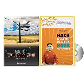 Combo gửi tôi thời Thanh Xuân song ngữ Trung việt có phiên âm MP3 nghe + Hack nhanh kỹ năng nghe tiếng Trung +DVD tài liệu - Song Thành