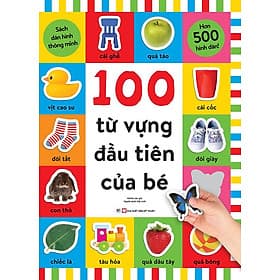 Sách Dán Hình Thông Minh - 100 Từ Vựng Đầu Tiên Của Bé - Minh Thông