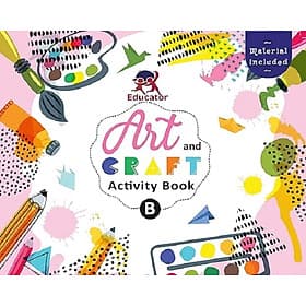 Art and Craft Activity Book B for 3-4 Year old kids with free craft material - Tri Thức