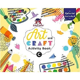 Art and Craft Activity Book C for 3-4 Year old kids with free craft material - Tri Thức