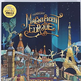 Magnificent Europe Coloring Book - Sách tô màu - Châu Sa