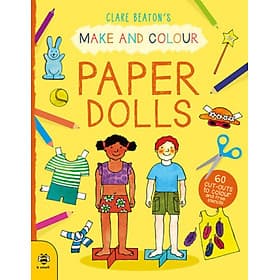 Sách tô màu thiếu nhi tiếng Anh: Make And Colour Paper Dolls - Harper Collins Publishers