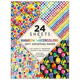 Rainbow Watercolors Gift Wrapping Paper - 24 Sheets: 18 x 24" (45 x 61 cm) Wrapping Paper - Dermot Berkery