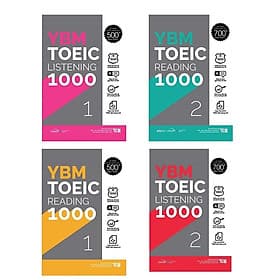 [ Thăng Long Books ] YBM TOEIC 1000 4 Vol (Trọn Bộ 4 Cuốn): YBM TOEIC Reading 1000 + YBM TOEIC Listening 1000 - Long