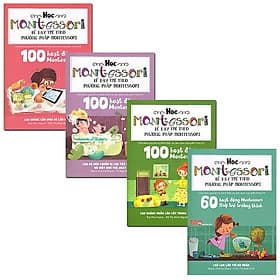 Sách Học Montessori Để Dạy Trẻ Theo Phương Pháp Montessori - Trọn Bộ 4 Cuốn (Tặng kèm sổ tay giáo dục gia đình Nhật Bản) - Marie-Hélène Place - Ève Herrmann