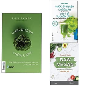Combo 3Q: Dinh Dưỡng Chữa Lành (Chế Độ Ăn Uống Phòng Bệnh Hiệu Quả Từ 50 Loại Thực Vật) + Nước Ép Trị Liệu Và Chế Độ Ăn Theo Phương Pháp Cơ Thể Tự Chữa Lành + Raw Vegan – Sức Mạnh Chữa Lành Của Thực Vật - An Lan