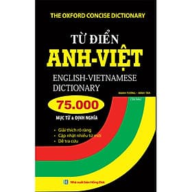 Từ Điển Anh Việt 75000 Mục Từ Và Định Nghĩa (Bìa Cứng) (Tái Bản) - Mạnh Tường