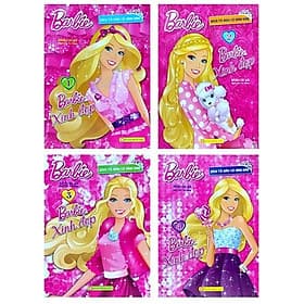 Bộ Sách Tô Màu Có Dán Hình - Barbie Xinh Đẹp - 