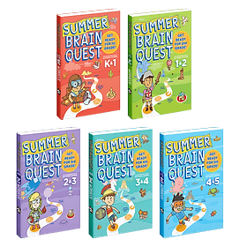 Sách summer brain quest phát triển tư duy iq cho bé - tiếng anh, 5 cuốn ( 5 - 10 tuổi ) - Chà