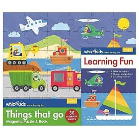 Whiz Kids Magnetic Puzzle And Book - Things That Go - Go