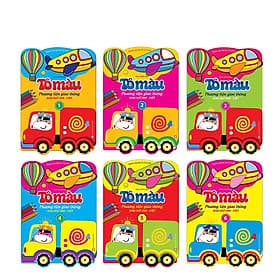 Combo Tô màu phương tiện giao thông (trọn bộ 6 tập) - Phương Phương