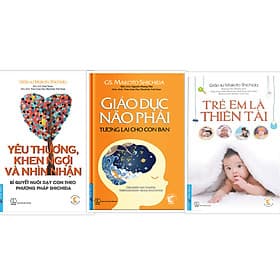 Giáo dục sớm: Nuôi con theo pp Shichida 3 (Trẻ em là thiên tài + Giáo dục não phải + Yêu thương khen ngợi nhìn nhân) Tái bản 2020 - Nhân Trí Việt