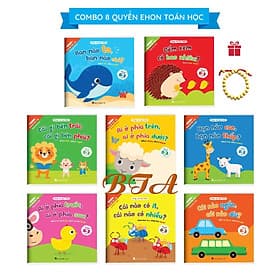 Bộ Ehon toán học đầu đời cho bé từ 0-3 tuổi (8 cuốn) - Cùng con học toán (song ngữ Việt Anh) - Tặng vòng dâu tằm may mắn cho bé - Sách online Bùi Thị Anh - Việt An