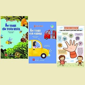 Combo Sách Tương Tác - Âm Thanh: Âm Thanh Của Thiên Nhiên + Âm Thanh Phố Phường + Poster An Toàn Cho Bé (Sách Nâng cao khả năng sáng tạo của trẻ) - An Thi
