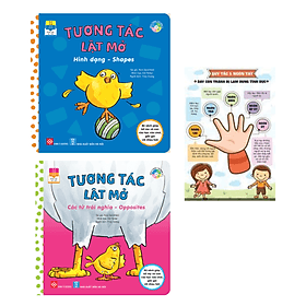 Comb sách Hay Dành cho Bé: Tương tác lật mở - Hình dạng - Shapes+Các từ trái nghĩa - Opposites_Tặng Poster Ngộ Nghĩnh - HAN