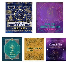 Combo 5 cuốn Tarot: Toàn thư chiêm tinh học, Chiêm tinh học giải mã, Chiêm tinh học cơ bản, Chiêm tinh học dự đoán, Tarot toàn thư <Bộ sách Chiêm Tinh / Thiên Văn và Giải Mã Câu Đố về Nhân Số Học Và Thần Số Học / Tặng Móc Khóa> - Chì