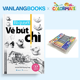 Sách Bí Quyết Vẽ Bút Chì + Bộ 12 Bút Lông Bold Tip Marker - Vanlangbooks x Colormate - Long