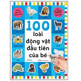 100 Loài Động Vật Đầu Tiên Của Bé - Sách Dán Hình Thông Minh - Hơn 500 Hình Dán - Minh Minh