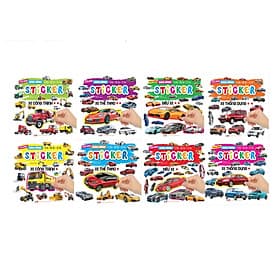 Combo 8 cuốn sticker trò chơi dán hình cho bé - tìm hiểu đầy đủ về các loại xe trên thế giới - sticker thế giới xe - Phát triển IQ - EQ - CQ - Việt Thư