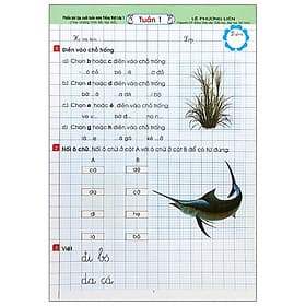 Phiếu Bài Tập Cuối Tuần Môn Tiếng Việt - Lớp 1 (Theo Chương Trình Tiểu Học Mới) - Long