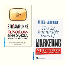 Combo Sách Marketing: Streampunks - Kẻ Nổi Loạn Định Dạng Lại Ngành Truyền Thông + 22 Quy Luật Bất Biến Trong Marketing - Quý Somsen