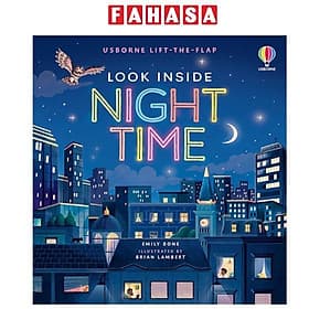 Sách ngoại văn: Look Inside Night Time - Usborn