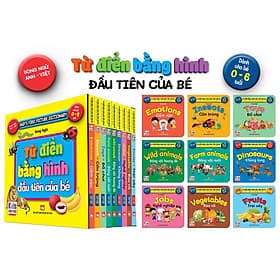 Trọn Bộ 9 Cuốn Từ Điển Bằng Hình Đầu Tiên Của Bé Từ 0-6 tuổi - Song Ngữ Anh- Việt - (VT) - An