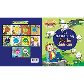 Truyện tranh ngụ ngôn dành cho thiếu nhi ( Song ngữ Anh- việt ) Chú bé chăn cừu - Việt An