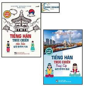 Combo 2 cuốn: Tiếng Hàn Thực Chiến Căn Bản + Trung Cấp (ấn bản mới) (HA) - Chì