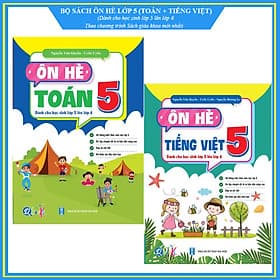 Combo Ôn hè Toán và Tiếng Việt lớp 5 (Dành cho học sinh lớp 5 lên lớp 6) - Bộ 2 cuốn - Việt Lê