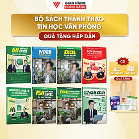 Combo 8 sách Excel - Word - PowerPoint - Google Sheets - 150 Thủ Thuật - Power Query - 90 Hàm Excel - 68 Biểu Mẫu Excel - Go