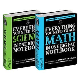 Sách Everything You Need To Ace Maths And Science Big Fat Notebooks ( Combo 2 Cuốn Sổ Tay Toán Học Và Sổ Tay Khoa Học Bản Tiếng Anh ) - Tổng Hợp Kiến Thức Toán Học Và Khoa Học Từ Lớp 4 Đến Lớp 9 - Á Châu Books, Bìa Cứng, In Màu - Chà