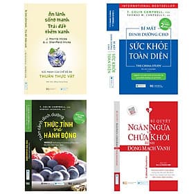 Combo sách: Ăn lành sống mạnh Trái đất thêm xanh + Bí mật dinh dưỡng cho sức khỏe toàn diện (TB) + Toàn Cảnh Dinh Dưỡng - Thức Tỉnh Và Hành Động + Bí quyết ngăn ngừa và chữa khỏi bệnh Độn mạch vành - An Lan