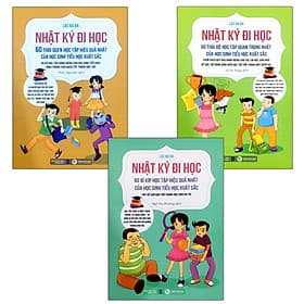 Bộ 3 cuốn Nhật Ký Đi Học - 60 Bí Kíp - 60 Thái Độ Học Tập - 60 Thói Quen - Bộ Văn Hóa
