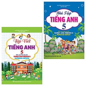 Sách - Bài Tập Tiếng Anh + Tập Viết Tiếng Anh Lớp 5 - Bộ Sách Family And Friends 5 National Edition - Combo 2 Cuốn - Hồng Ân