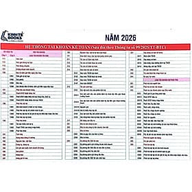 COMBO 5 TỜ - Hệ Thống Tài Khoản Kế Toán ( Sửa Đổi Theo Thông Tư Số 99/2025/TT-BTC) - Theo Theobald