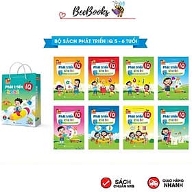 Sách Phát Triển IQ Cho Bé Làm Quen Toán Học Và Tập Tô Màu- Bộ 8 Quyển cho trẻ từ 5-6 tuổi - Lâm Tú