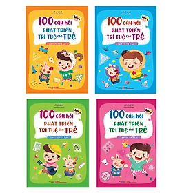 Sách Combo 4 Cuốn Rèn Luyện Tư Duy Cho Trẻ: 100 Câu Hỏi Phát Triển Trí Tuệ Cho Trẻ- 3,4,5,6 Tuổi - Long