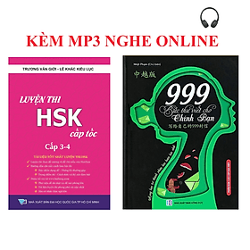 combo: Luyện thi HSK cấp tốc tập 2 (tương đương HSK 3+4 kèm CD) + 999 bức thư viết cho chính mình song ngữ Trung việt có phiên âm mp3 nghe + DVD tài liệu - Trung Chính