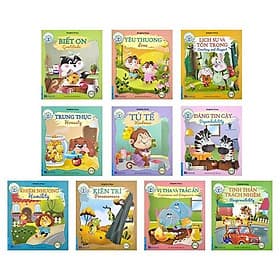 Combo 10 Quyển Bộ Sách: Bé Học Lễ Giáo - Song Ngữ Anh Việt - Việt An